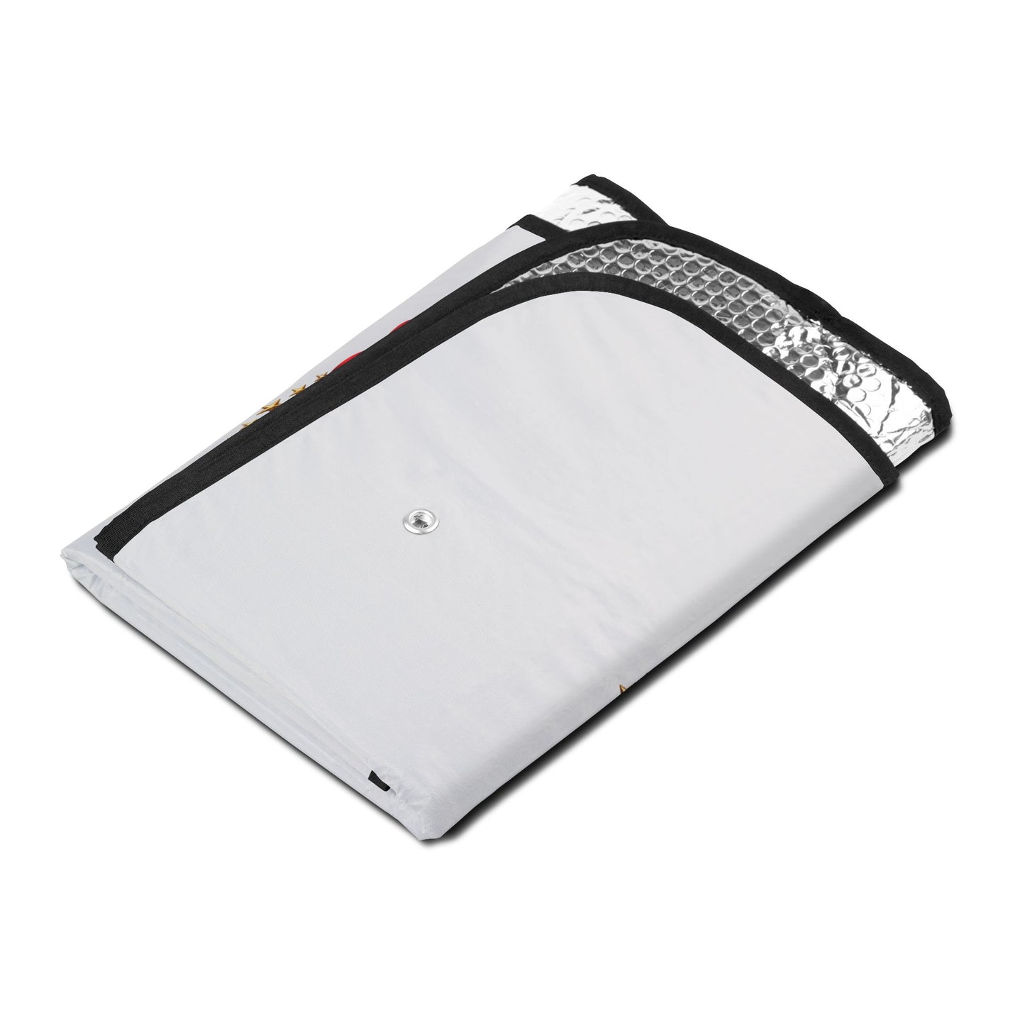 47th Trump Street Multiple Patriotic Logo Car Sunshade –Windshield Protector White pouch with a reflective black zipper