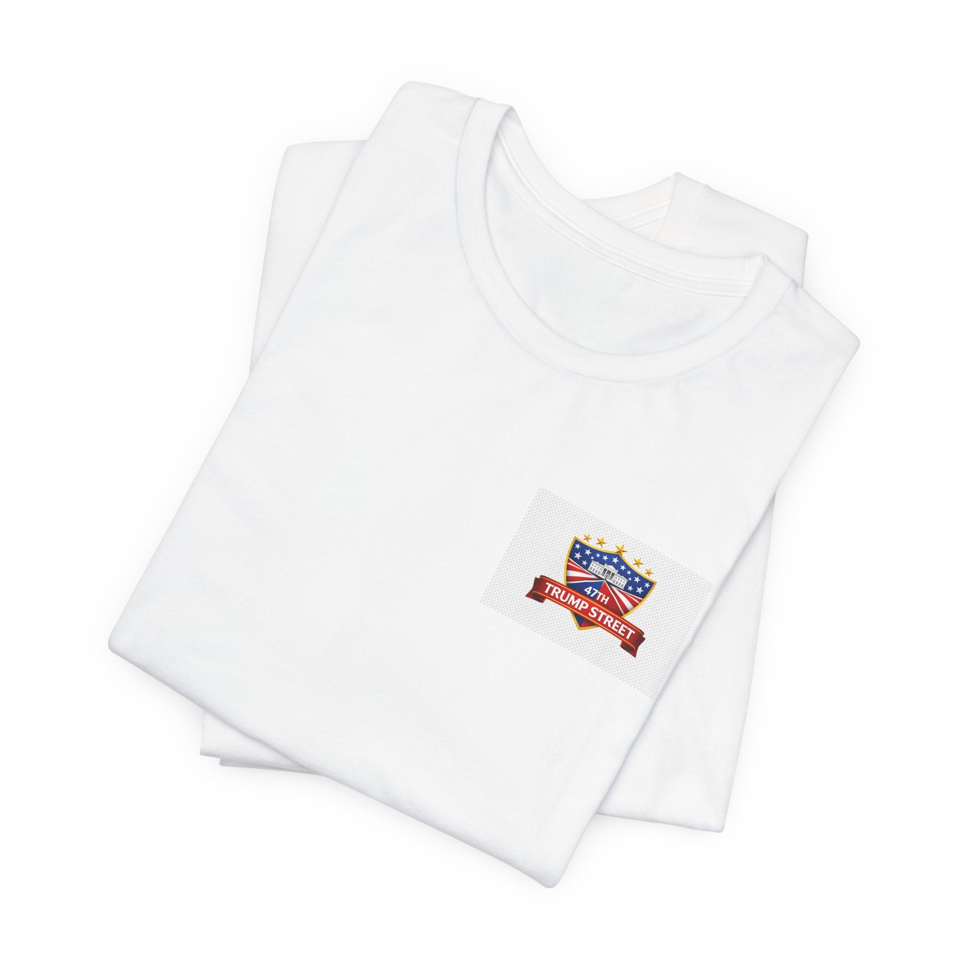White tank top with a logo on a white background