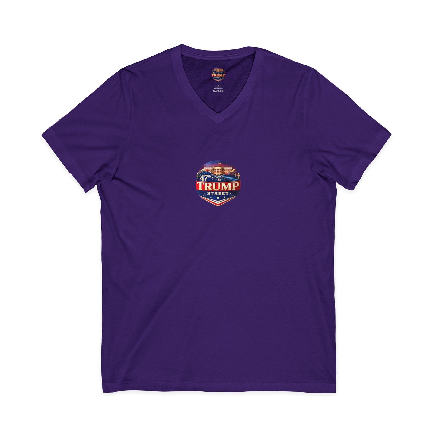 47th Trump Street Patriotic White House Logo on a Purple t-shirt 