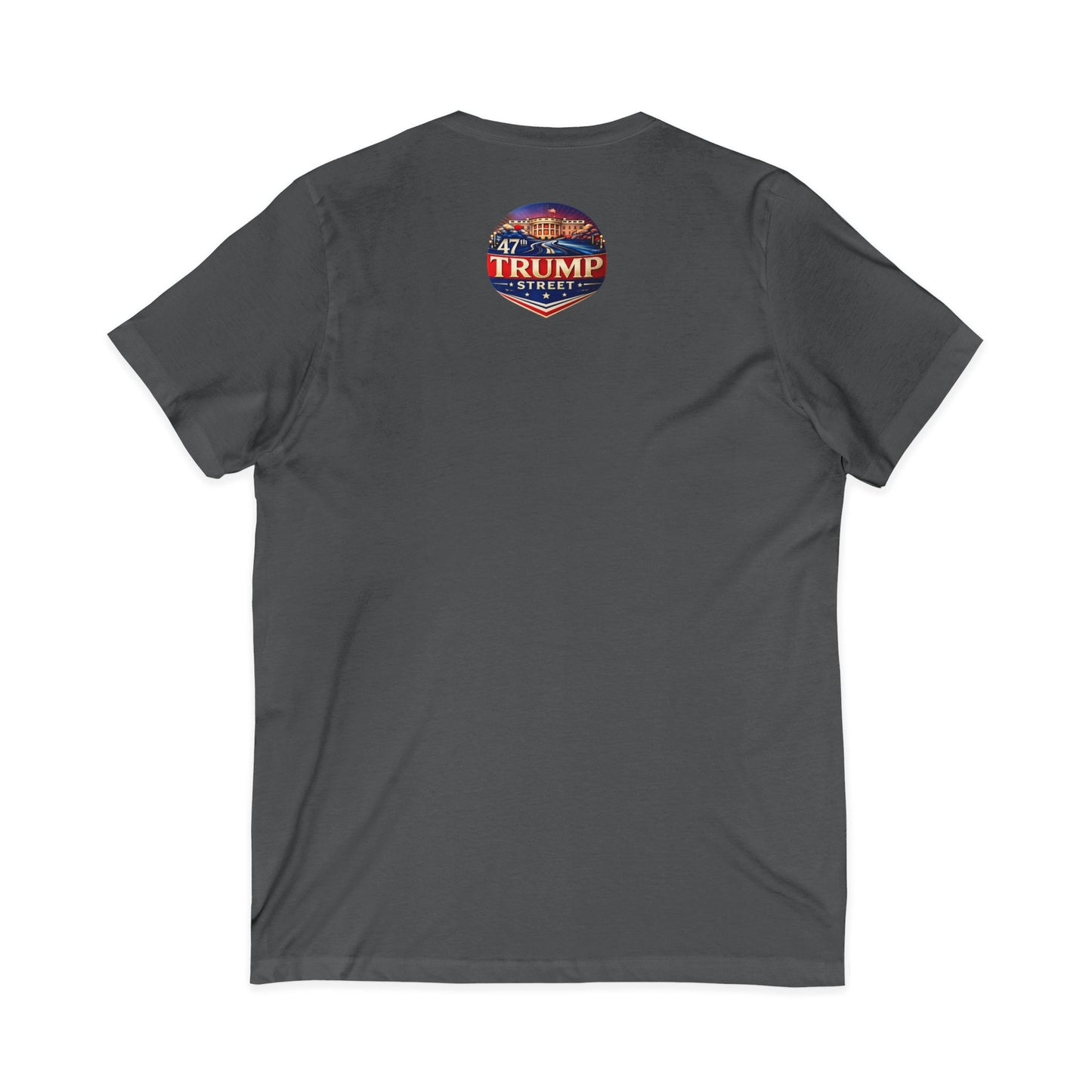 Patriotic White House V-Neck Tee - 47th Trump Street