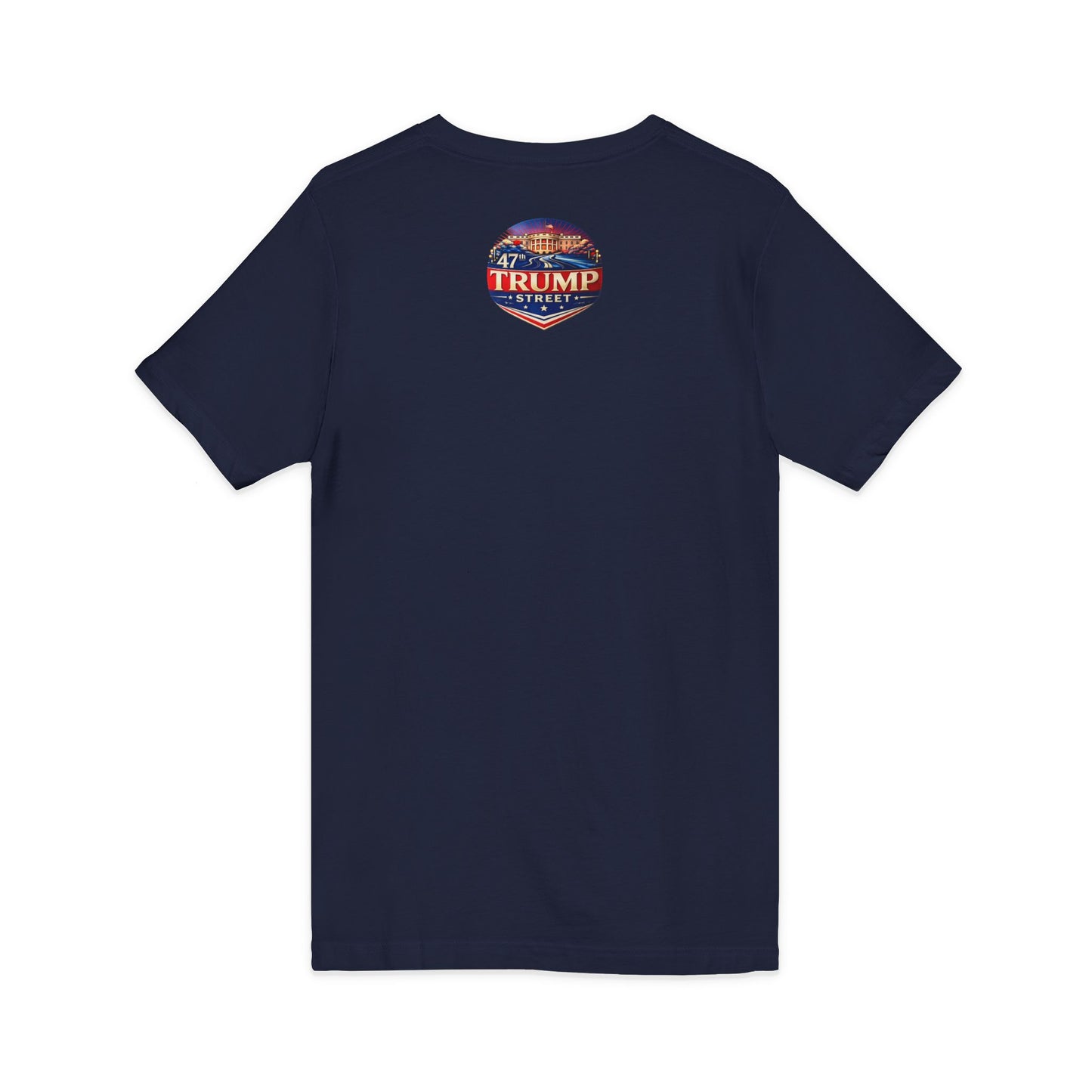 Patriotic White House V-Neck Tee - 47th Trump Street