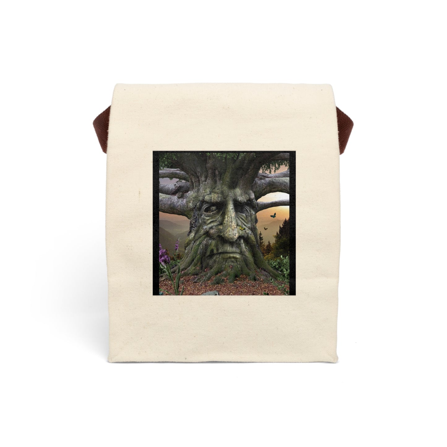 Canvas print with a tree-like sculpture on a white background