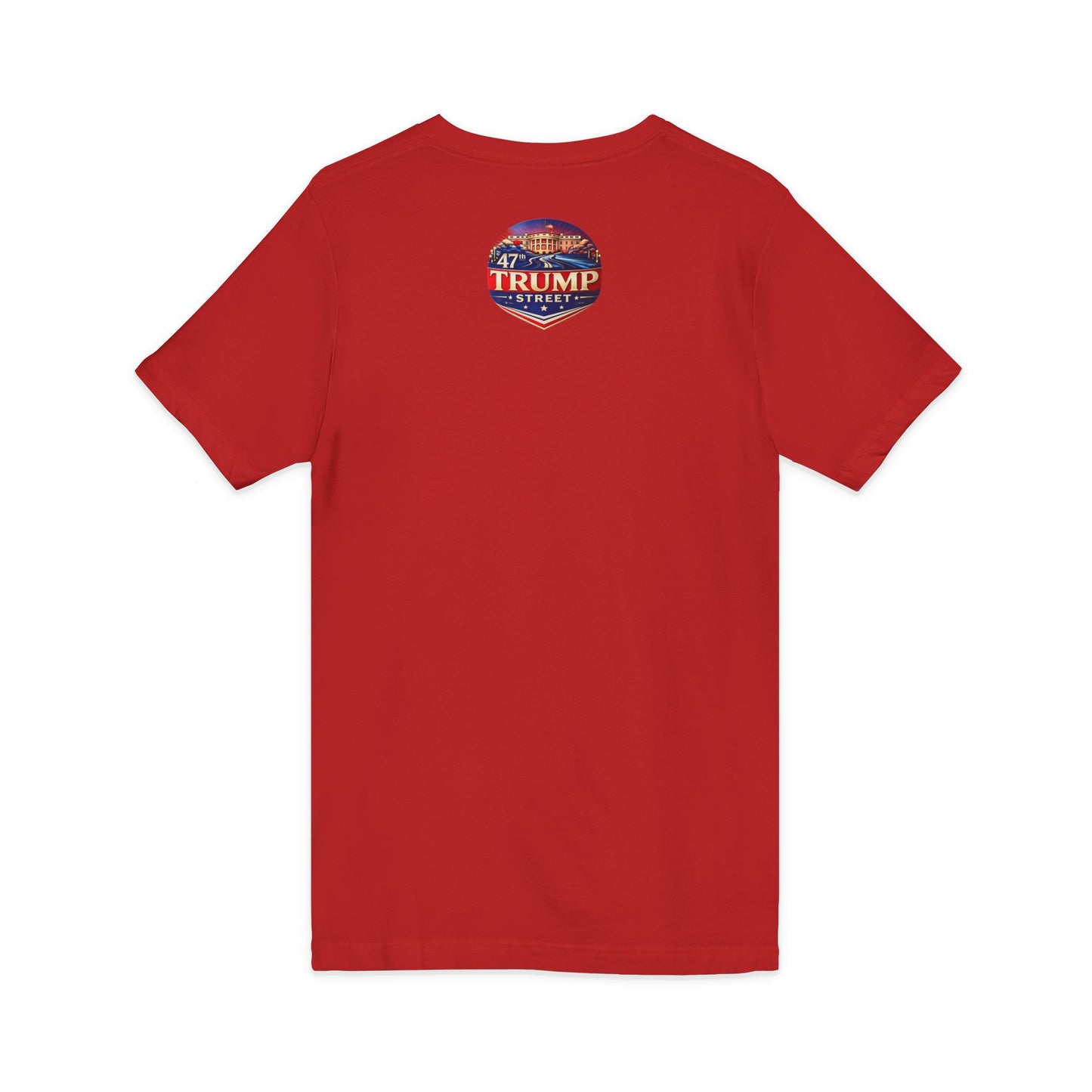 Patriotic White House V-Neck Tee - 47th Trump Street