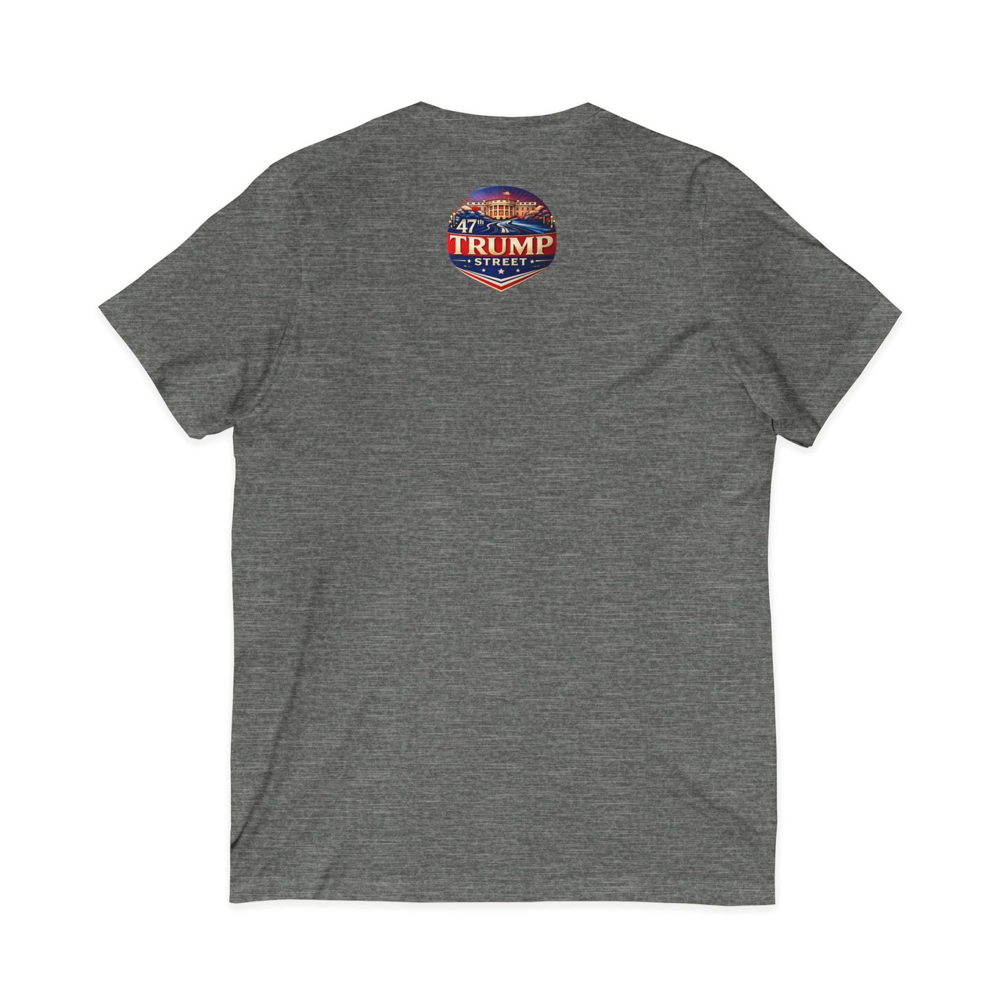 Patriotic White House V-Neck Tee - 47th Trump Street