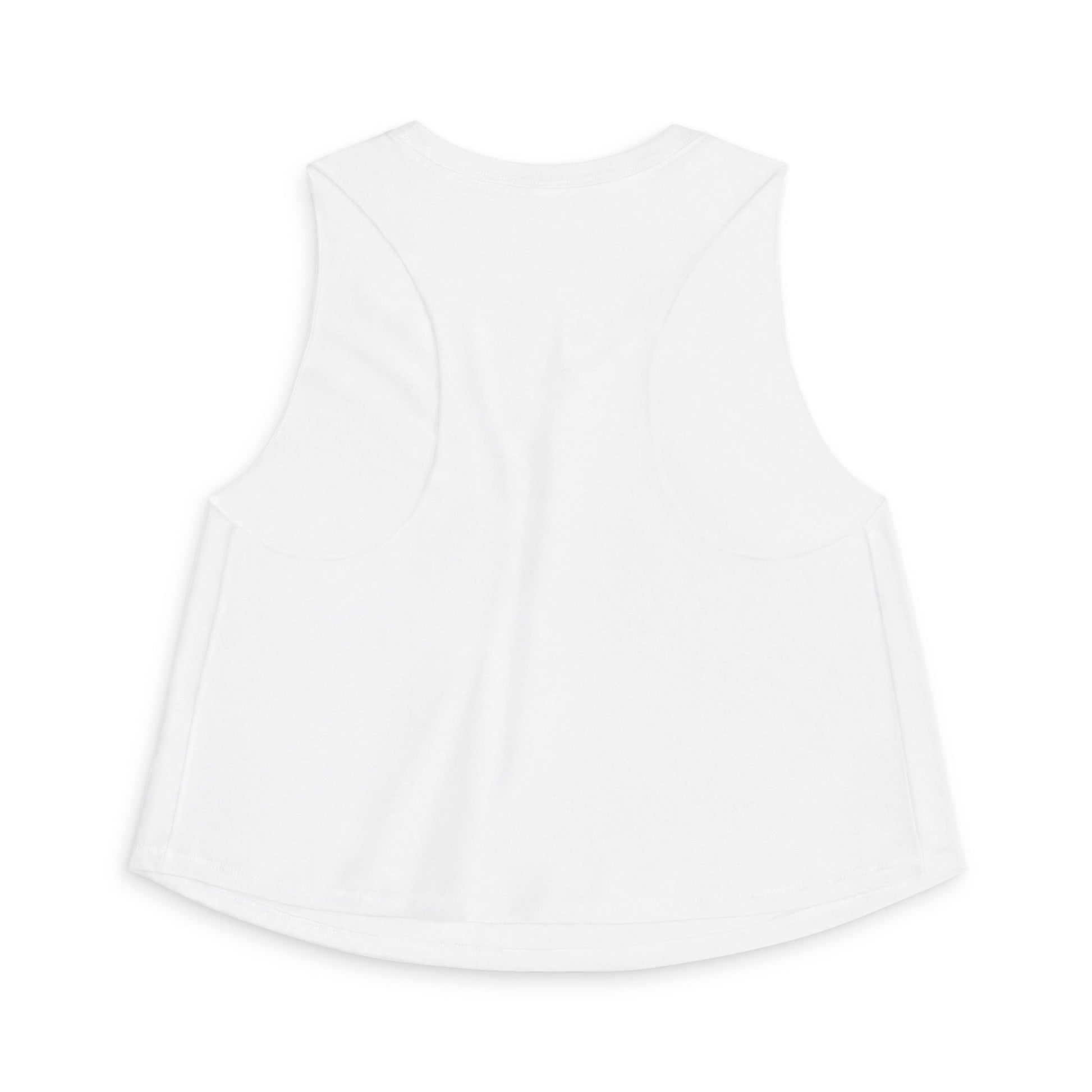 White sleeveless top on a white background