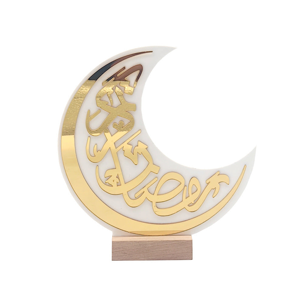 decorative crescent moon table decor for home styling