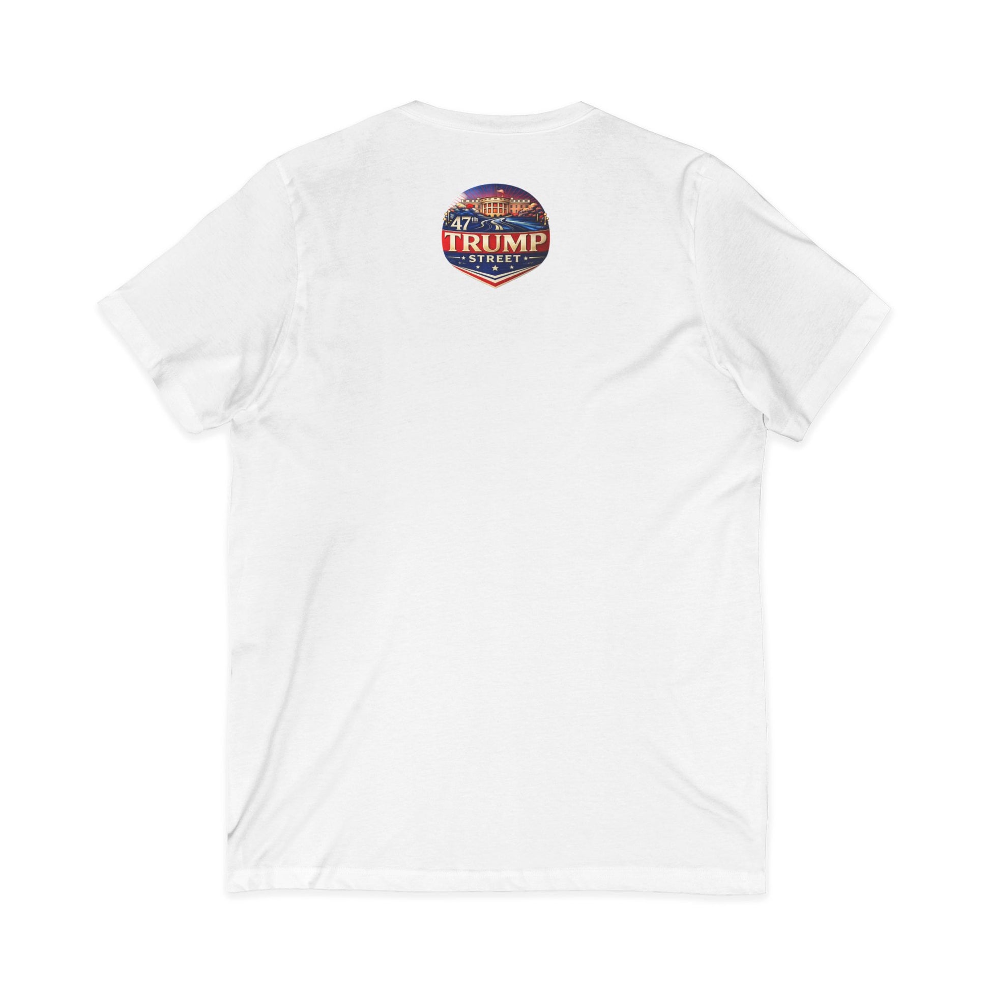 47th Trump Street Patriotic White House Logo on a White t-shirt 