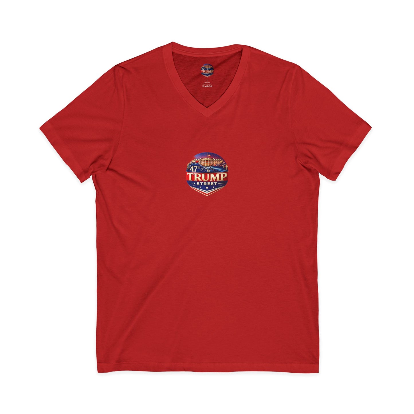 47th Trump Street Patriotic White House Logo on a Red t-shirt 