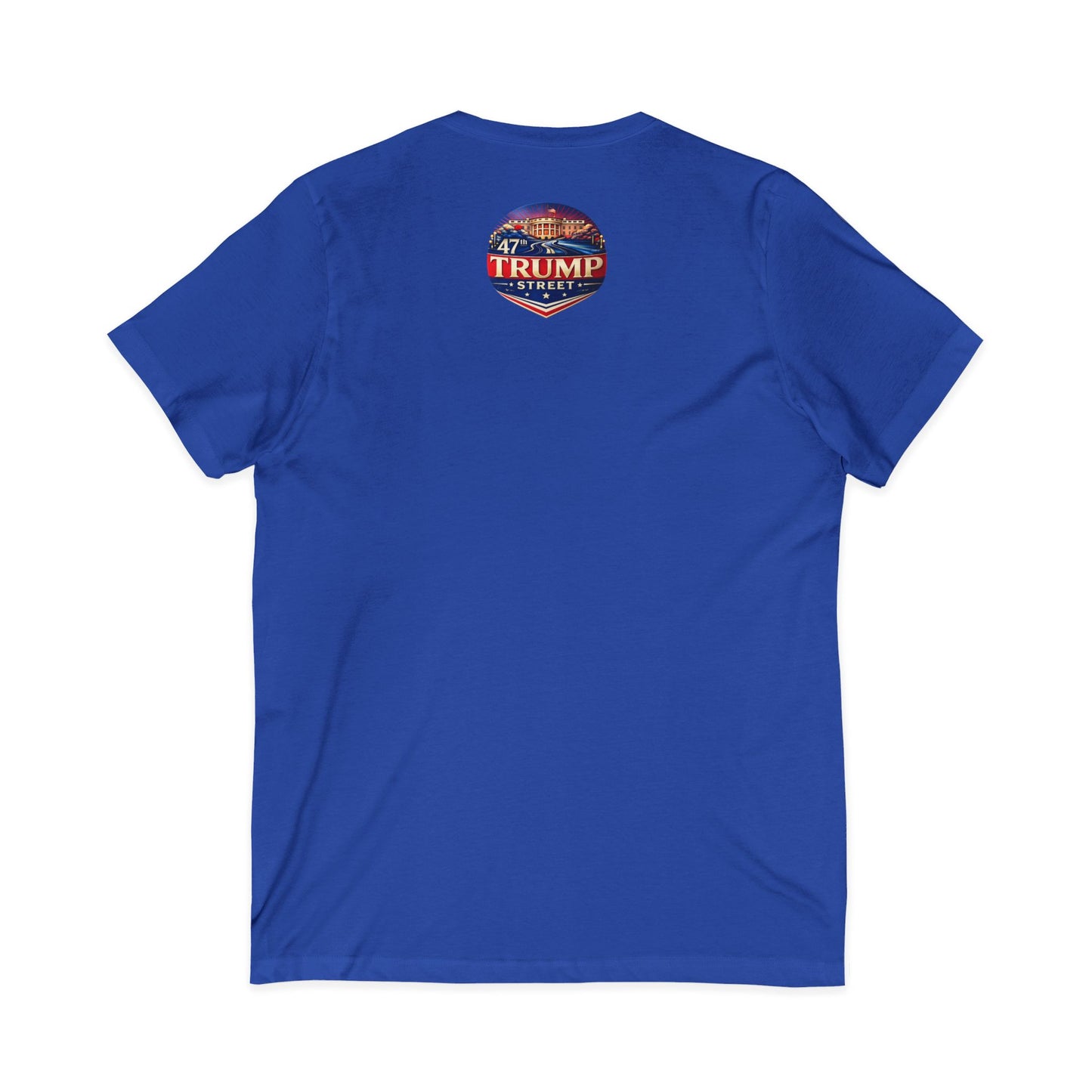 Patriotic White House V-Neck Tee - 47th Trump Street