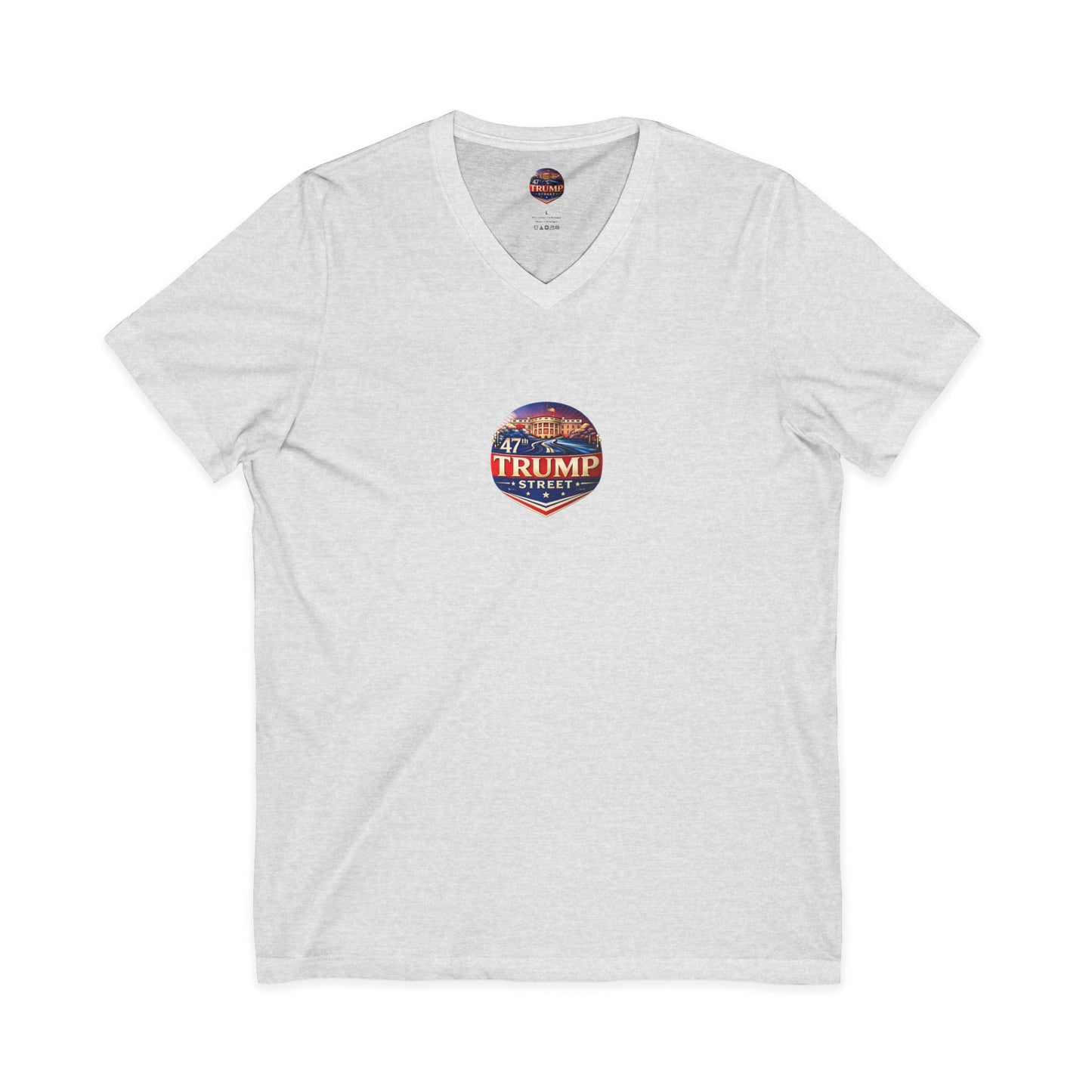 47th Trump Street Patriotic White House Logo on a White t-shirt 