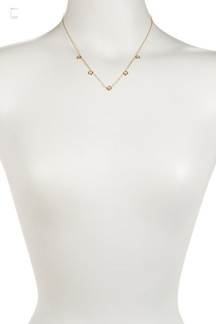 Karma Chain 14K gold ripple diamond necklace symbolizing connection and energy