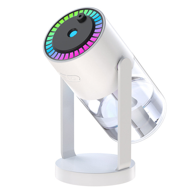 Adjustable projector humidifier lamp with colorful light ring