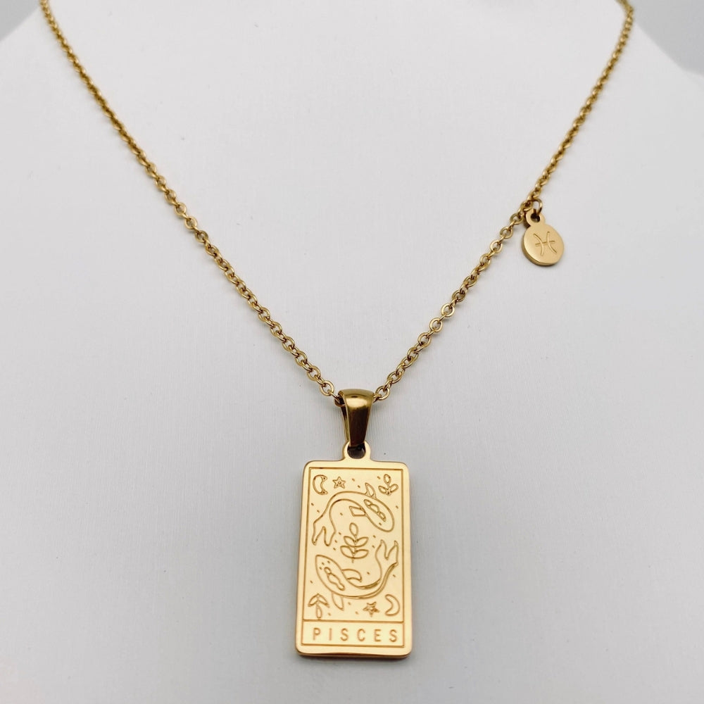 Zodiac Constellation Pendant Necklaces - Pisces