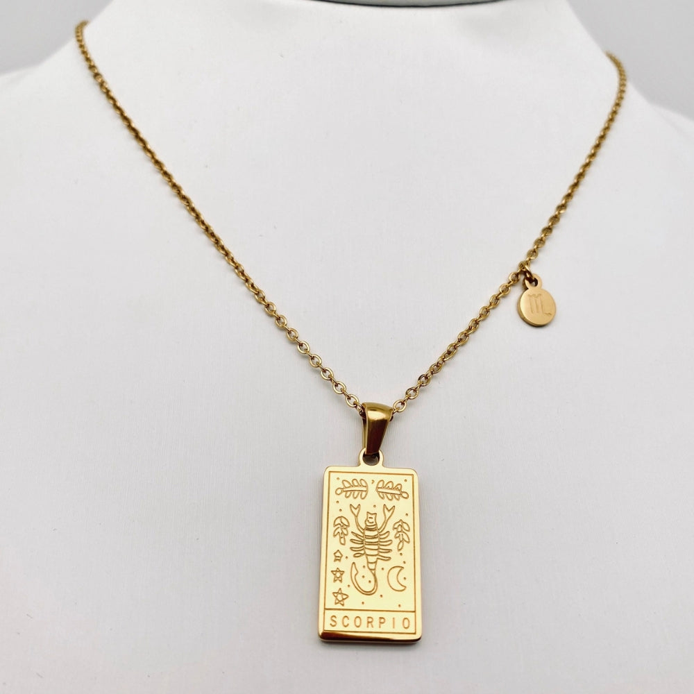 Zodiac Constellation Pendant Necklaces - Scorpio