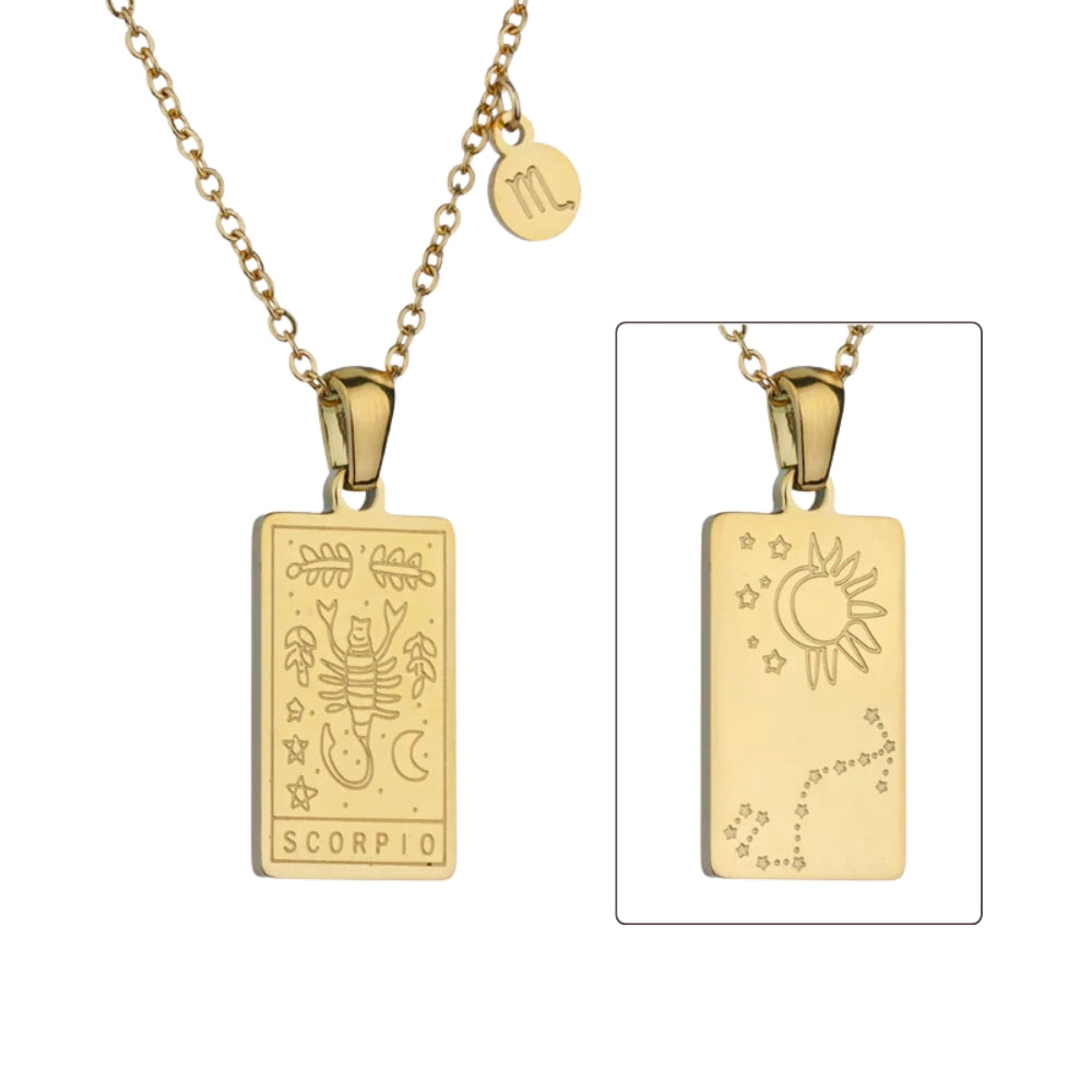 Zodiac Constellation Pendant Necklaces - Scorpio