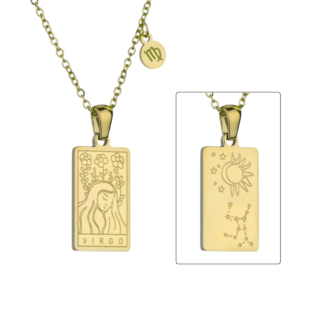 Zodiac Constellation Pendant Necklaces - Virgo